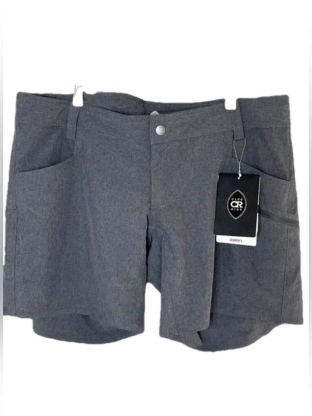 Club Ride Eden Women’s Quick Dry Reflective Bike Shorts Gray Adjustable XL